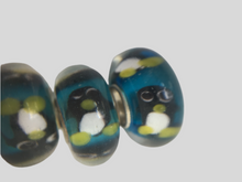 PENGUINS - European Lampwork PENGUIN Beads, BLACK & WHITE Quanity 3 Beads