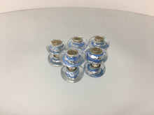 European Large Hole Beads Lampwork Resin Light Blue Beads 4mm 5pcs