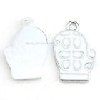 1 Charm- White/Ivory Mitten Enamel Charm