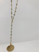 Gold Lariat Locket on Rosary Chain