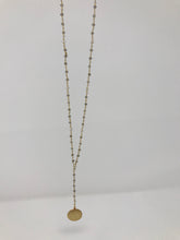 Gold Lariat Locket on Rosary Chain