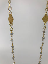 Gold Lariat Locket on Rosary Chain