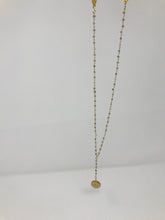Gold Lariat Locket on Rosary Chain