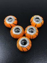Euro Orange Black Stripes 926 Large Hole Bead
