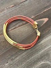 5 Strand Leather Wrap Copper