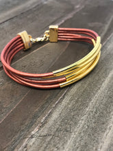 5 Strand Leather Wrap Copper
