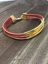 5 Strand Leather Wrap Copper