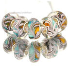 1 Bead- European Large Hole Acrylic Paisley Bead