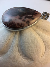 ALISON- Jasper Agate Burgundy/Wine Teardrop Pendant With Silver Setting