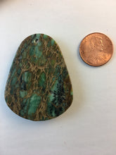 ALEAH- Green Agate Jasper Pendant with Green Pattern