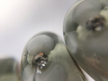 BETHANNY- European Lampwork Glass SILVER & CRYSTAL Large Hole Bead