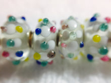 AISHA- European  Lampwork Glass POLKA DOT Large Hole Bead