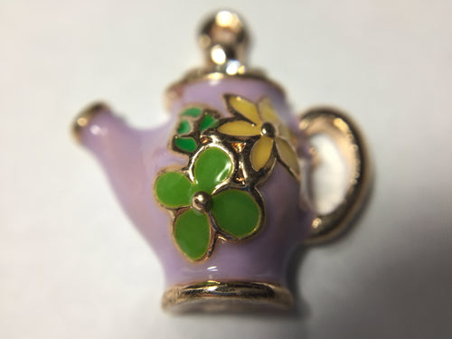 TEA TIME- 1 PIECE- ENAMEL CUTE TEAPOT CHARM