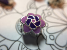 Blooming Flower -Enamel European Spacer Bead/Charm