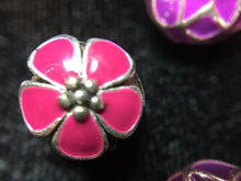 Blooming Flower -Enamel European Spacer Bead/Charm