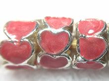 Circle of Hearts-Enamel European Spacer Bead/Charm