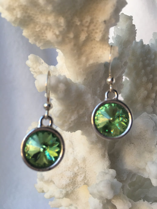 PARISSA - Swarovski Rivoli Earrings on Sterling Silver Earwires