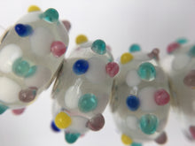 AISHA- European  Lampwork Glass POLKA DOT Large Hole Bead