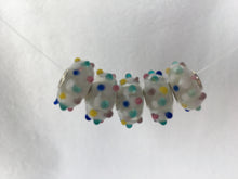 AISHA- European  Lampwork Glass POLKA DOT Large Hole Bead