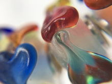 ANGELICA - European Lampwork Glass MULTI COLOR HEARTS Large Hole Bead