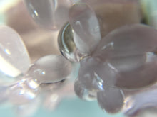 EKAHI- European  Lampwork Glass HAWAIIAN Pink & White Floral Large Hole Bead