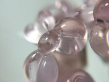 EKAHI- European  Lampwork Glass HAWAIIAN Pink & White Floral Large Hole Bead