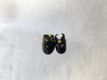 SOLO PENGUIN - European Lampwork G;lass SOLO PENGUIN Bead, BLACK & WHITE