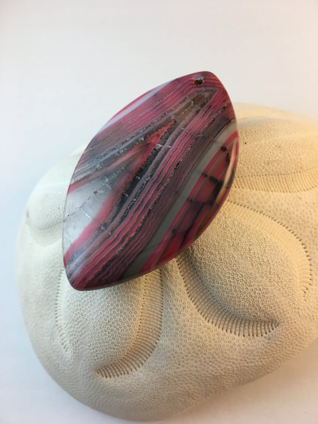 ZOEY-  Pink Onyx Druzy Geode Agate Pendant
