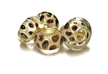 1 Lampwork Glass Snake Skin European Style Bead