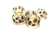 1 Lampwork Glass Snake Skin European Style Bead